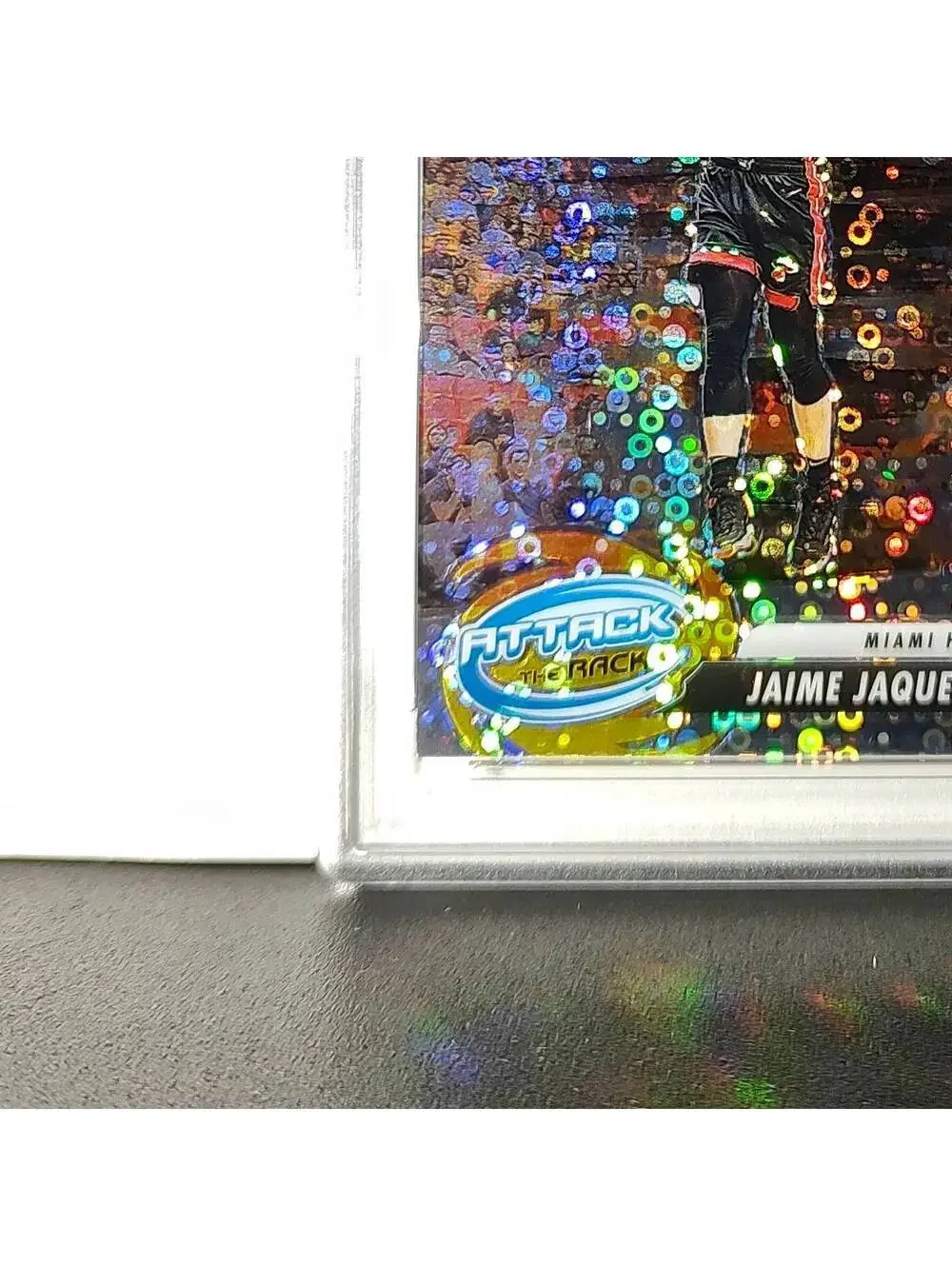 Jaime Jaquez Jr. 2023 Panini Hoops Premium Attack the Rack #1 Disco Prizm PSA 9